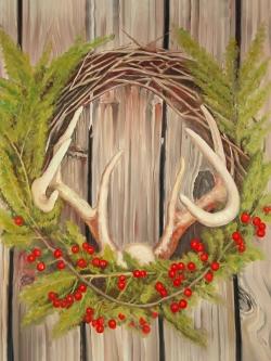Couronne de noël avec panache