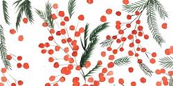 Mistletoe leaf pattern