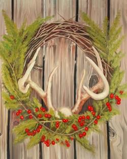 Couronne de noël avec panache