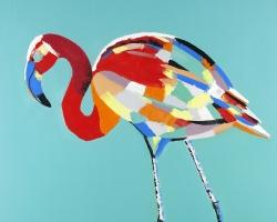Abstract flamingo