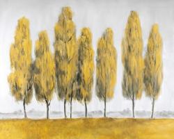 Abstract yellow trees