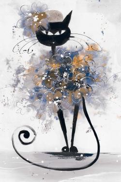 Cartoon black cat
