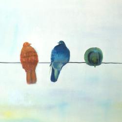 Oiseaux abstrait perchés