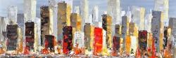 Colorful buildings with water reflection