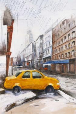 Taxi in the street sketch