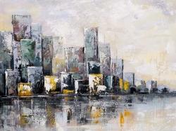 Abstract cityscape in the morning