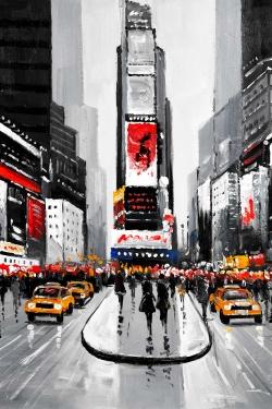 Rue achalandée de la ville de new york