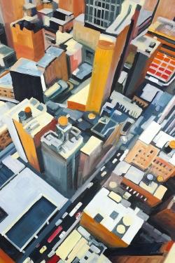 High top view of buildings in new york