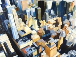 High top view of buildings in new york