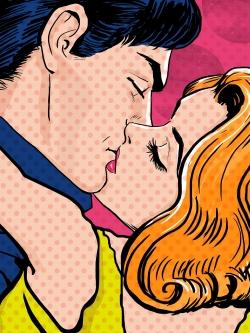 Couple de style pop art