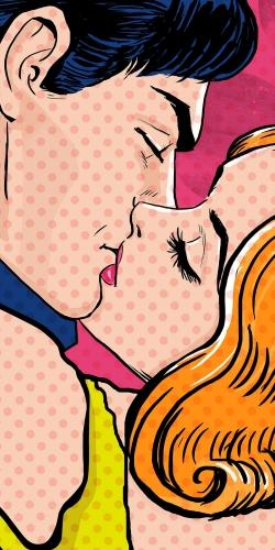 Couple de style pop art