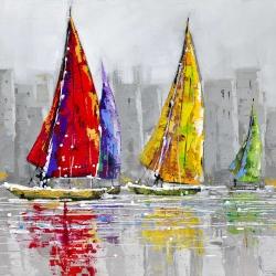 Sailboats in the wind