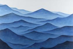 Dark calm ocean waves