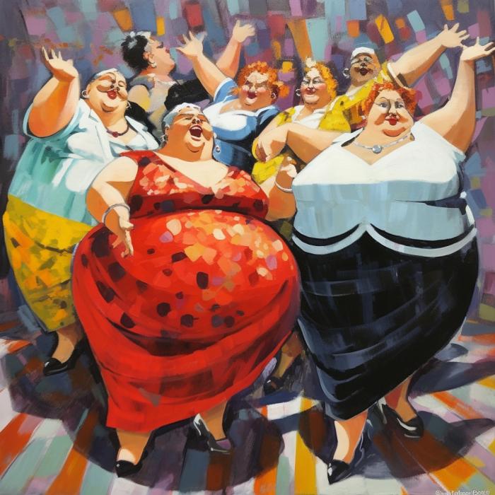 The cheerful women