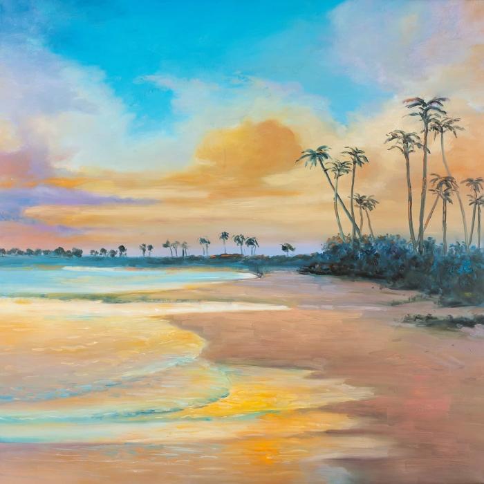 Sunset by the sea
