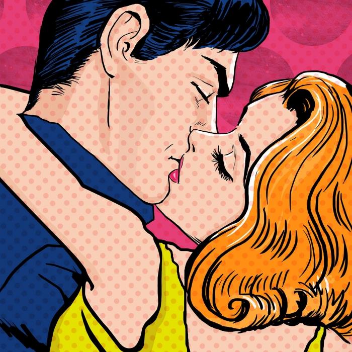 Couple de style pop art