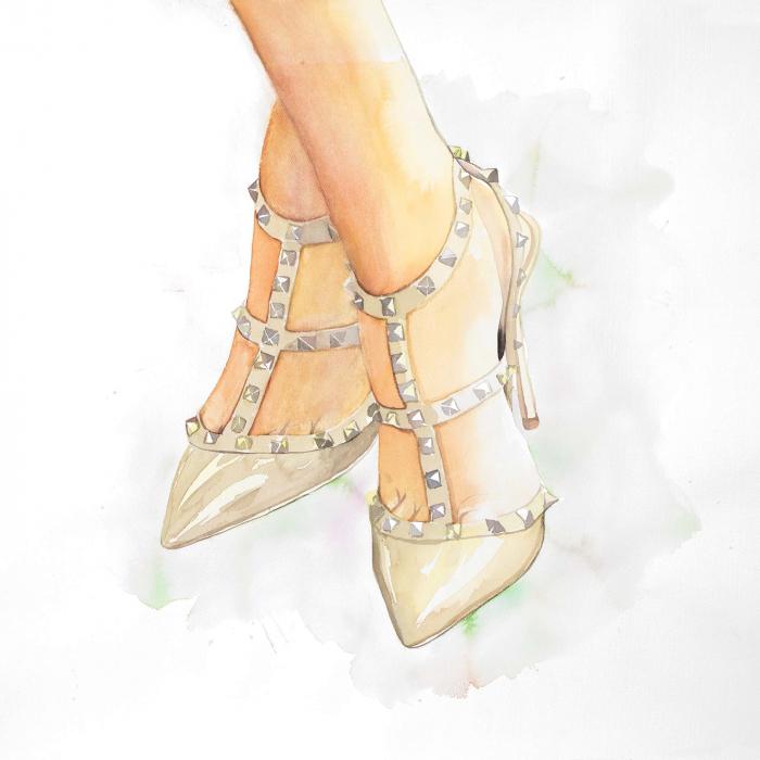 Studded high heels