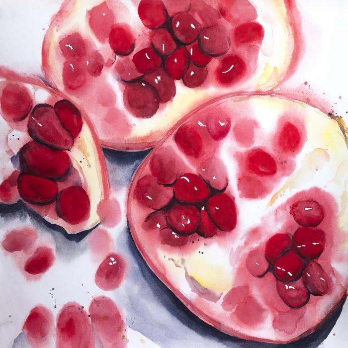 Morceaux de pomme-grenade
