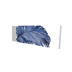 Watercolor blue feather