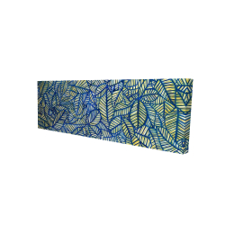 Blue leaf patterns