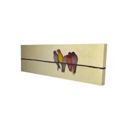Five birds on a branch