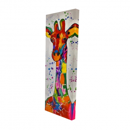 Girafe abstraite et colorée avec éclats de peinture