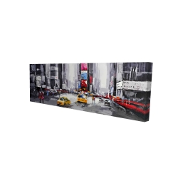 Abstract street with yellow taxis