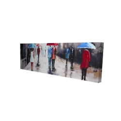 Gens avec leur parapluie dans la rue