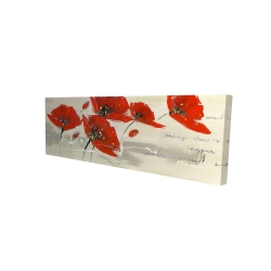 Abstract red flowers in the wind