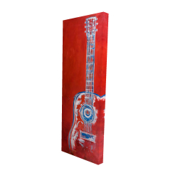 Guitare rouge abstraite et moderne