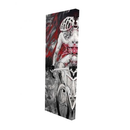 Cycliste professionnel rouge
