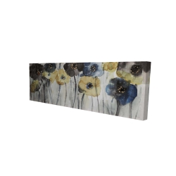 Gray blue and yellow flowers