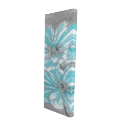 Deux petites fleurs bleues abstraites