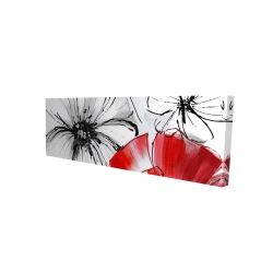 Red & white flowers sketch