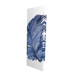 Watercolor blue feather