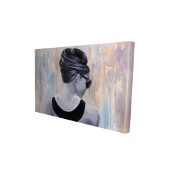 Audrey hepburn de style abstrait vue de dos