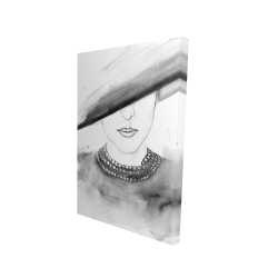 Femme mystérieuse à chapeau