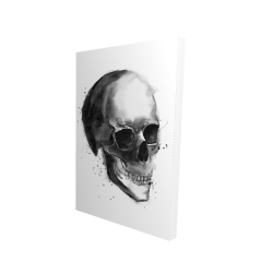 Crâne noir et blanc