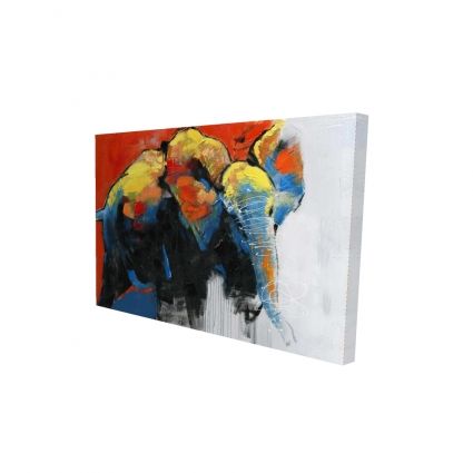 éléphant coloré et abstrait en mouvement