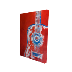 Guitare rouge abstraite et moderne