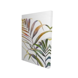 Feuilles de palmiers tropicaux à l'aquarelle