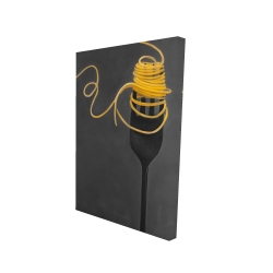 Spaghetti pasta around a fork