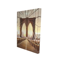 Sunset on the brooklyn bridge