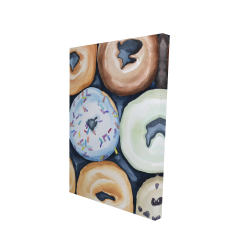 Watercolor doughtnuts with icing