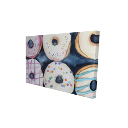 Watercolor delicious looking doughtnuts