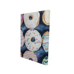 Watercolor delicious looking doughtnuts