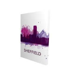 Silhouette en éclats de couleurs de la ville de sheffield