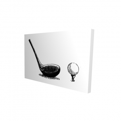 Illustration of a golf club bw
