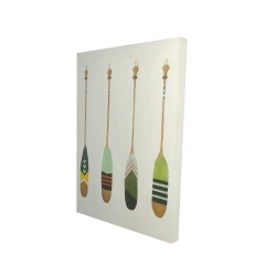 Colorful nautical oars