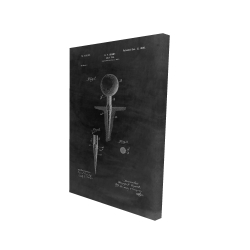 Black blueprint of golf tee
